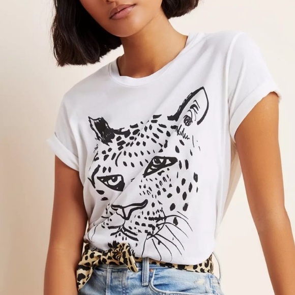 Clare V Tops - Clare V Anthropologie Collab Jaguar Tee Size S